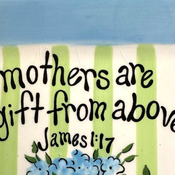 Burton+Burton Decorative Ceramic Scripture Plate – Mothers Are a Gift from Above - Picture 11 of 11